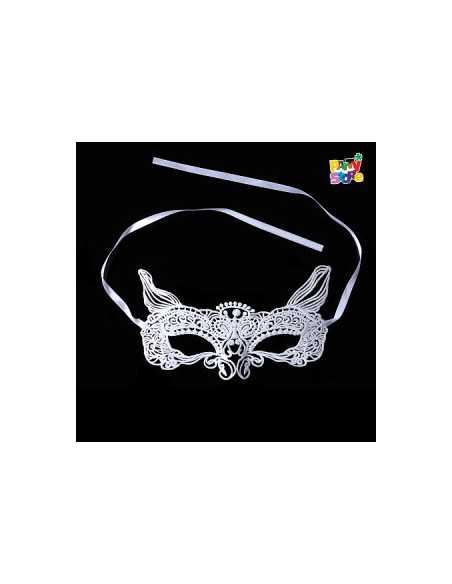 ANTIFAZ ENCAJE BLANCO GATITA AT07