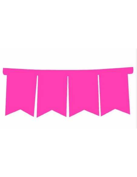 BANDERIN VINTAGE LISO FUCSIA x 1