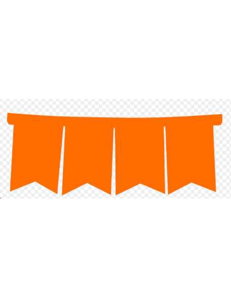 BANDERIN VINTAGE LISO NARANJA x 1