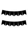 BANDERIN VINTAGE LISO NEGRO x 1