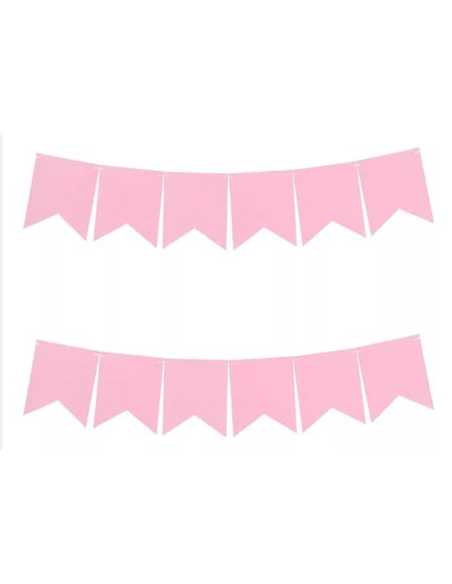 BANDERIN VINTAGE LISO ROSA x 1