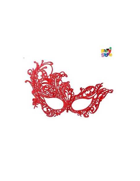ANTIFAZ ENCAJE ROJO VENECIA AT13
