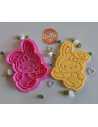 CORTANTE + STAMP 8cm KITTY CONEJA (D5)