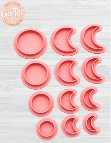 SET MINI SELLOS x12u FASES LUNARES