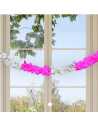 GUIRNALDA HAWAIANA ROSA Y BLANCA 1mt x 1