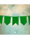 BANDERIN VINTAGE LISO VERDE x 1