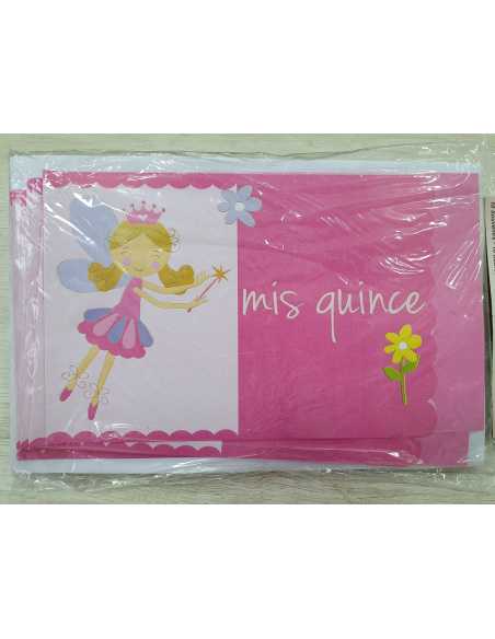 INVITACION 15 AÑOS HADA MAGICA FLOR x 10