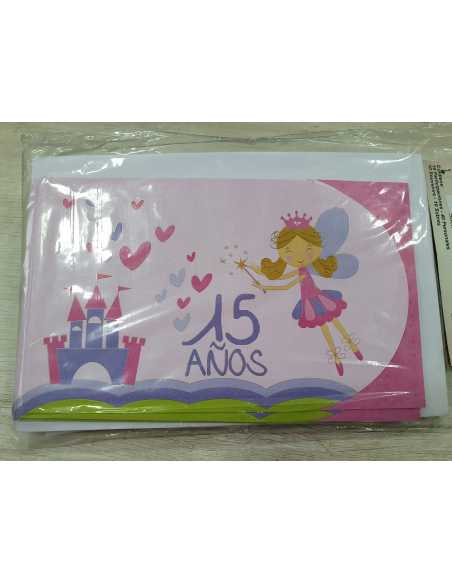 INVITACION 15 AÑOS HADA MAGICA CASTILLO x 10
