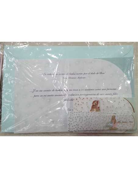INVITACION 15 AÑOS HADA SENTADA VERDE x 10