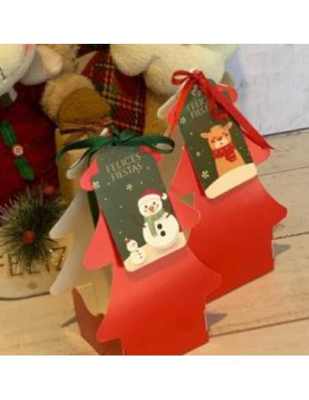 CAJA CONTENEDORA PINO NAVIDAD PACK x 10