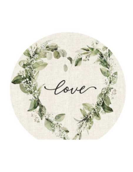 POSAVASOS x12 CORAZON 10cm