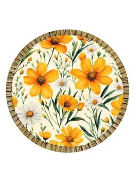POSAVASOS x12 FLORES SILVESTRES 10cm