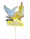 ADORNO MDF CON PINCHE COMUNION PALOMA CON BIBLIA