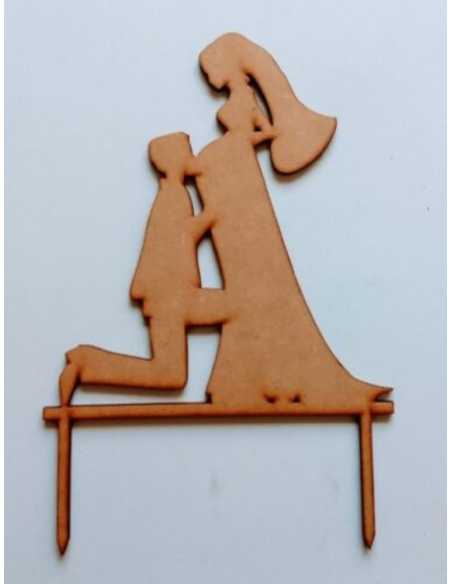 ADORNO MDF CON PINCHE NOVIO BESA PANZA