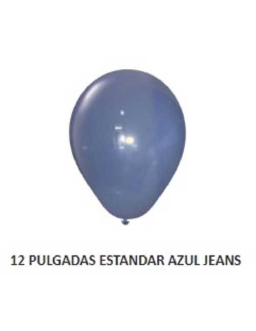 GLOBOX GLOBO ESTANDAR 12" LISO AZUL JEANS x 50