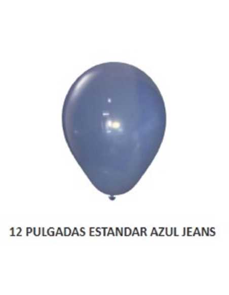 GLOBOX GLOBO ESTANDAR 12" LISO AZUL JEANS x 50
