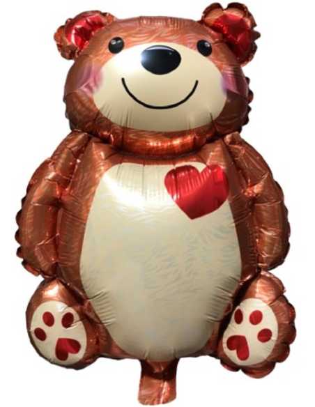GLOBO OSO CON CORAZON GRANDE x1