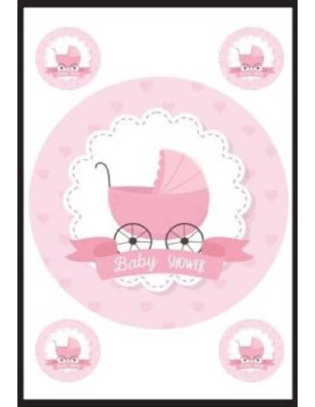 LAMINAS COMESTIBLES A4 C/L BABY SHOWER NENA