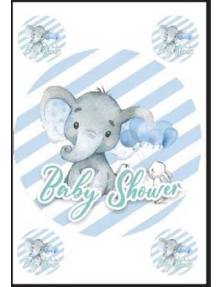 LAMINAS COMESTIBLES A4 C/L BABY SHOWER NENE
