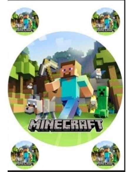 LAMINAS COMESTIBLES A4 C/L MINECRAFT