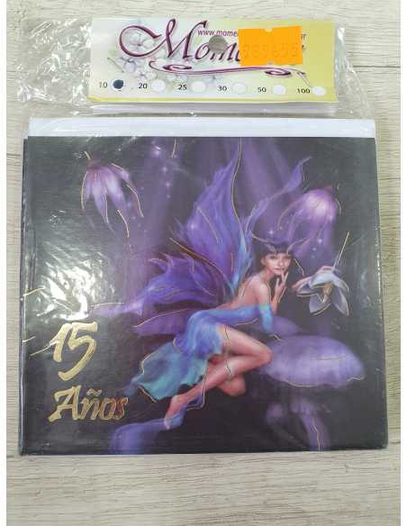 INVITACION 15 AÑOS CUADRADA HADA LILA x 10