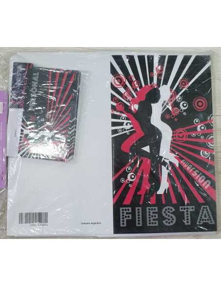 INVITACION TODA OCASIÓN FIESTA NEGRO Y ROJO CHICA x 10