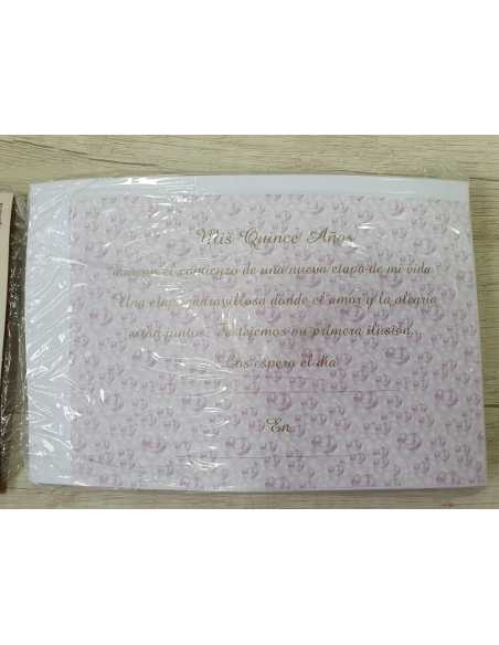 INVITACION 15 AÑOS ELEGANTE LILA x 10