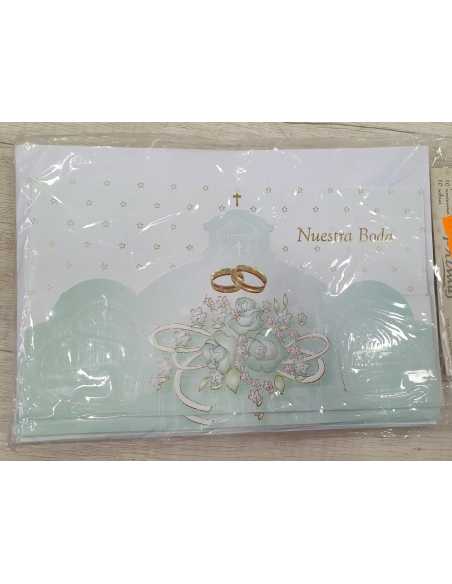 INVITACION BODA CUPULA TURQUESA x 10