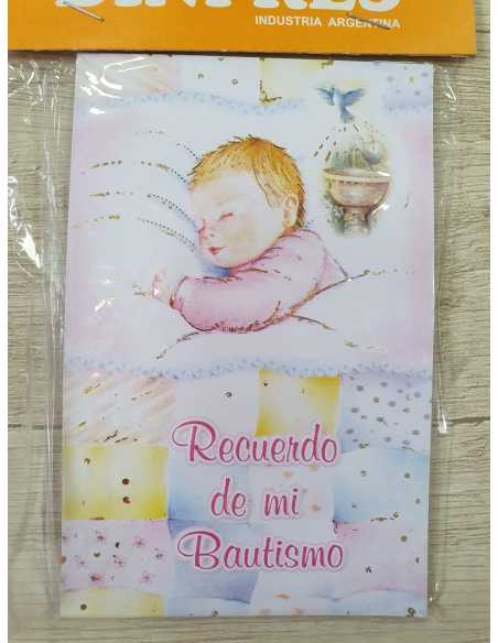 ESTAMPA BAUTISMO BEBE DURMIENDO NENA x 10