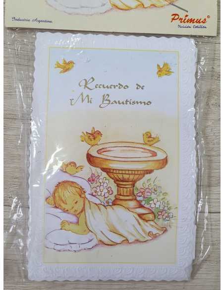 ESTAMPA BAUTISMO BEBE BLANCO x 10