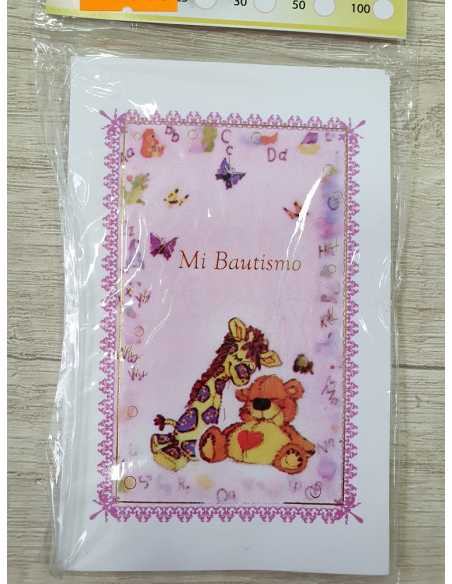 INVITACION BAUTISMO SIMPLE NENA x 10