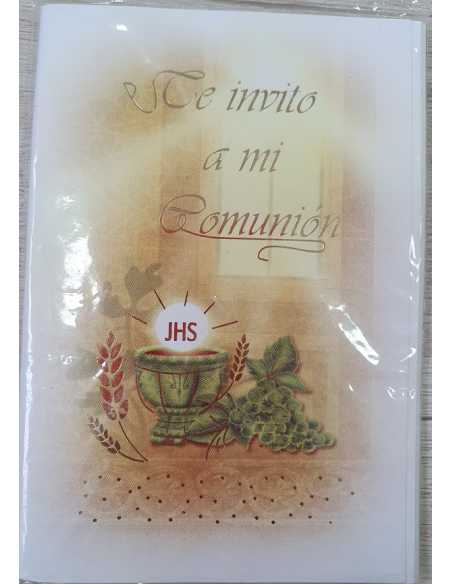 INVITACION COMUNION CALIZ LIBRITO x 10