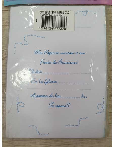 INVITACION BAUTISMO LIBRITO NENE x 10