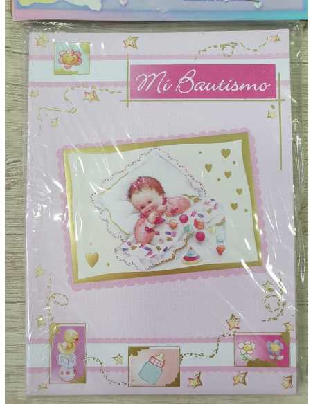 INVITACION BAUTISMO LIBRITO NENA x 10
