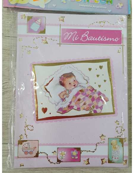 INVITACION BAUTISMO LIBRITO NENA x 10