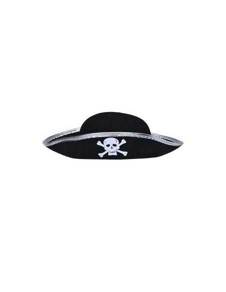 GORRO PIRATA NIÑO BORDE PLATA GO043