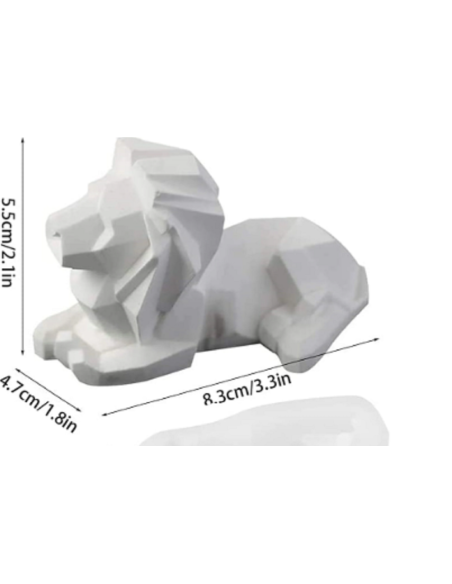 MOLDE RESINA LEON GEOMETRICO 3D