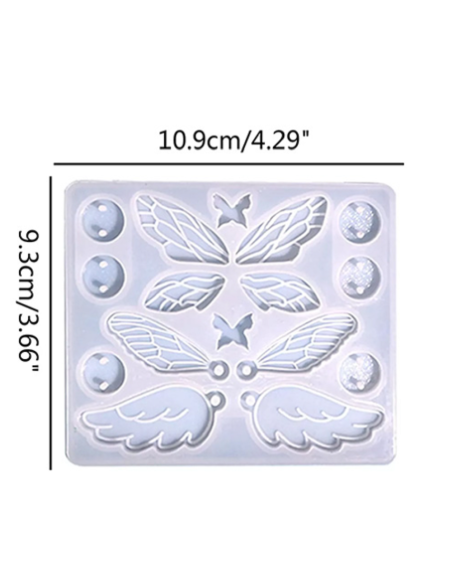 MOLDE RESINA LLAVERO ALA MARIPOSA