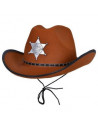 GORRO VAQUERO MARRON ESTRELLA SHERIFF GO060