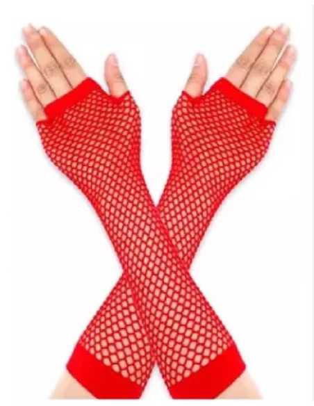 GUANTES DE RED LARGOS ROJO