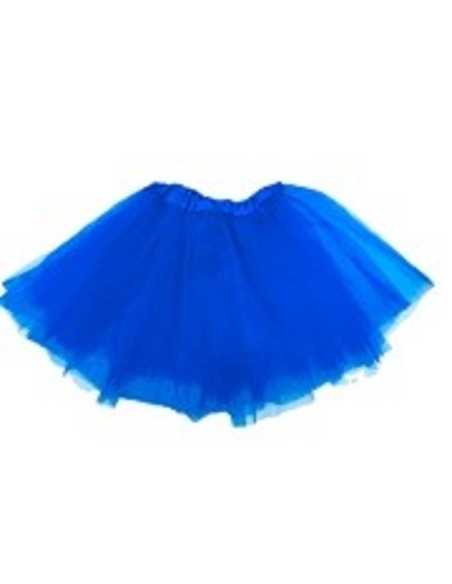 TUTU LISO 3 CAPAS 30cm AZUL