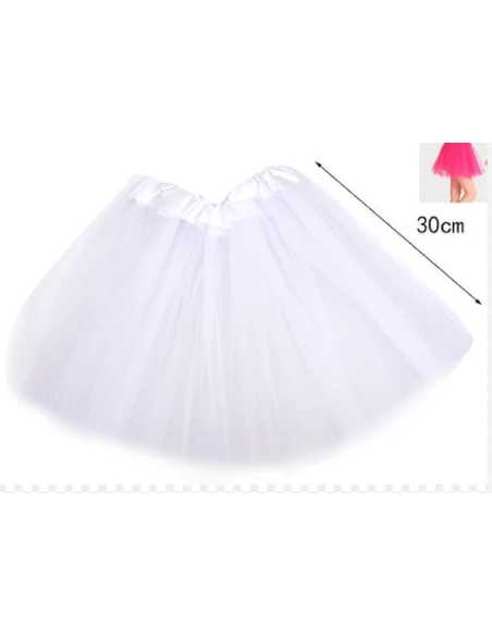 TUTU LISO 3 CAPAS 30cm BLANCO