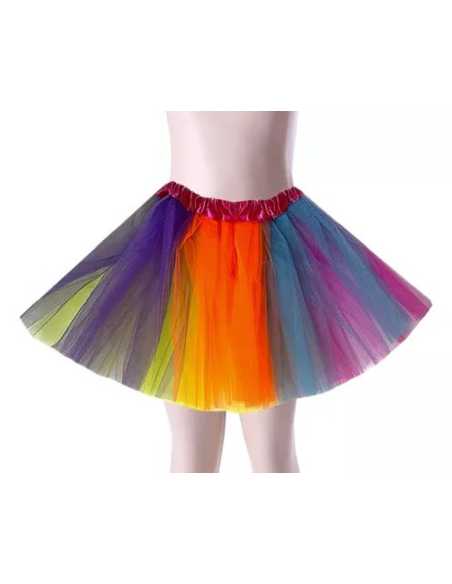 TUTU LISO 3 CAPAS 30cm MULTICOLOR