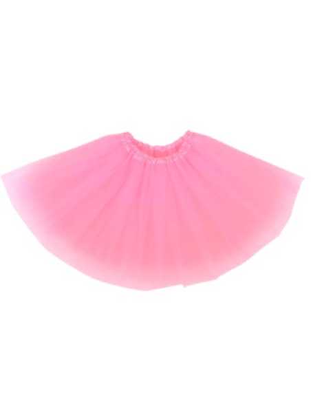 TUTU LISO 3 CAPAS 30cm ROSA