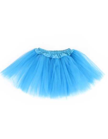 TUTU LISO 3 CAPAS 30cm TURQUESA