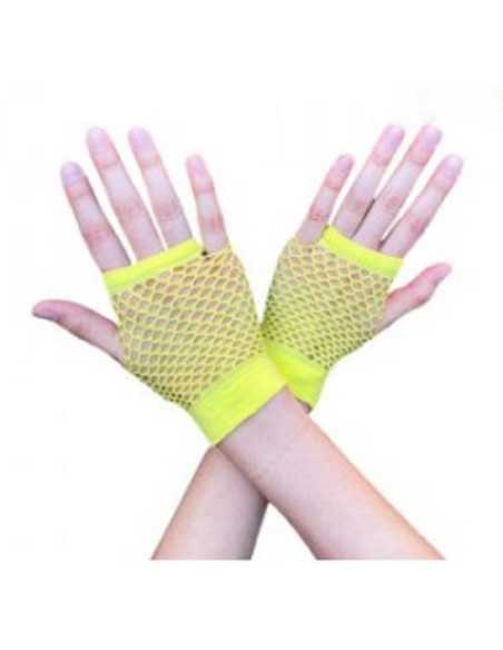GUANTES DE RED CORTOS RETRO AMARILLO