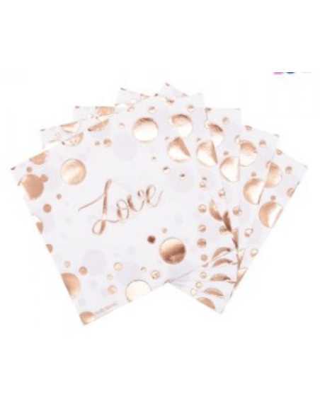 SERVILLETA DE PAPEL x 12 LOVE ROSA GOLD