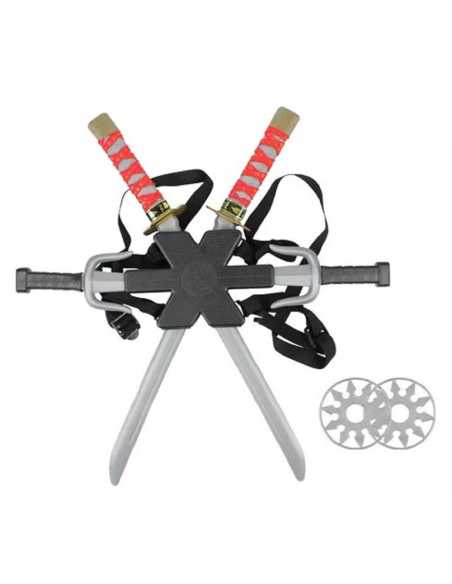 SET NINJA ESPADAS DOBLES+2 SAIS+2 SHURIKENS