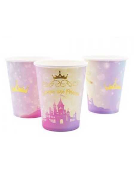 VASO DE POLIPAPEL CASTILLO DE PRINCESAS x 6