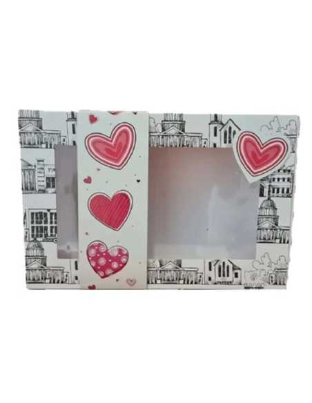 FAJAS DECORATIVAS CORAZONES MAGENTA